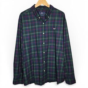 Vineyard Vines Classic Fit Whaler Shirt Men Country Plaid Embroidered Logo XXL